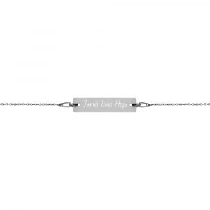 Choose your own words of love – Engraved Silver Bar Chain Bracelet