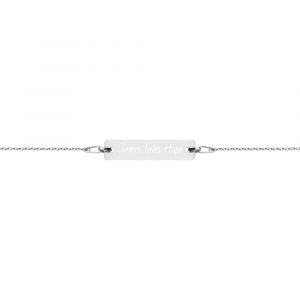 Choose your own words of love - Engraved Silver Bar Chain Bracelet